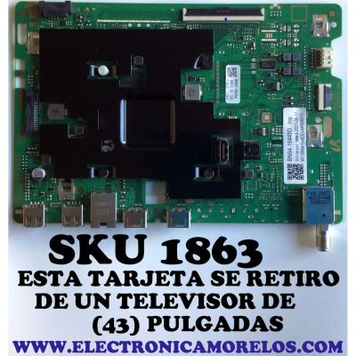 MAIN PARA TV SAMSUNG QLED 4K UHD SMART / NUM DE PARTE BN94-16448D / BN41-02844A / BN97-18505A / BN41-02844A-000 / BN97-17789A / PANEL CY-QA043HGAV1H / DISPLAY BN96-52434A / T430QVN03.J / MODELO QN43Q60 / QN43Q60AAFXZA / QN43Q60AAFXZA AA01 / QN43Q6DAAFXZA